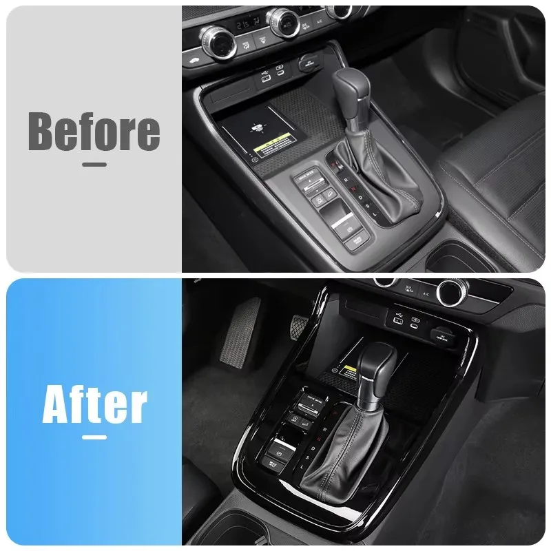Für Honda CR-V CRV 6. Generation 2023 2024 2025 2026 Hybrid Glänzend Schwarze Stil Auto-Innenverkleidung Zubehör Linkslenker LHD – Detail 2