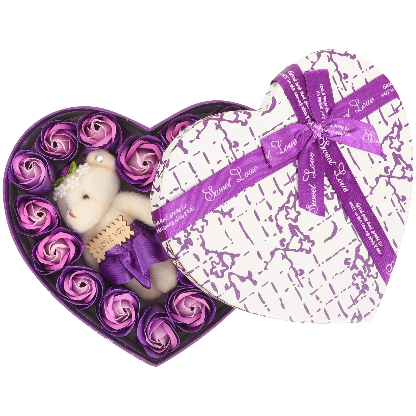 

Simulation Rose Gift Box Eco-Friendly Odor-Free Elegant Wedding Home Decoration Valentine'S Day Birthday Gift For Wife