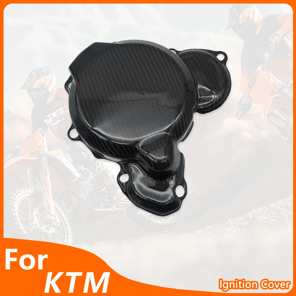 For KTM HUSQVARNA GASGAS SX XC TX TC EX MC 250 300 2023 2024 2025 Motocross Ignition Cover Guard Carbon Fiber Magneto Protector