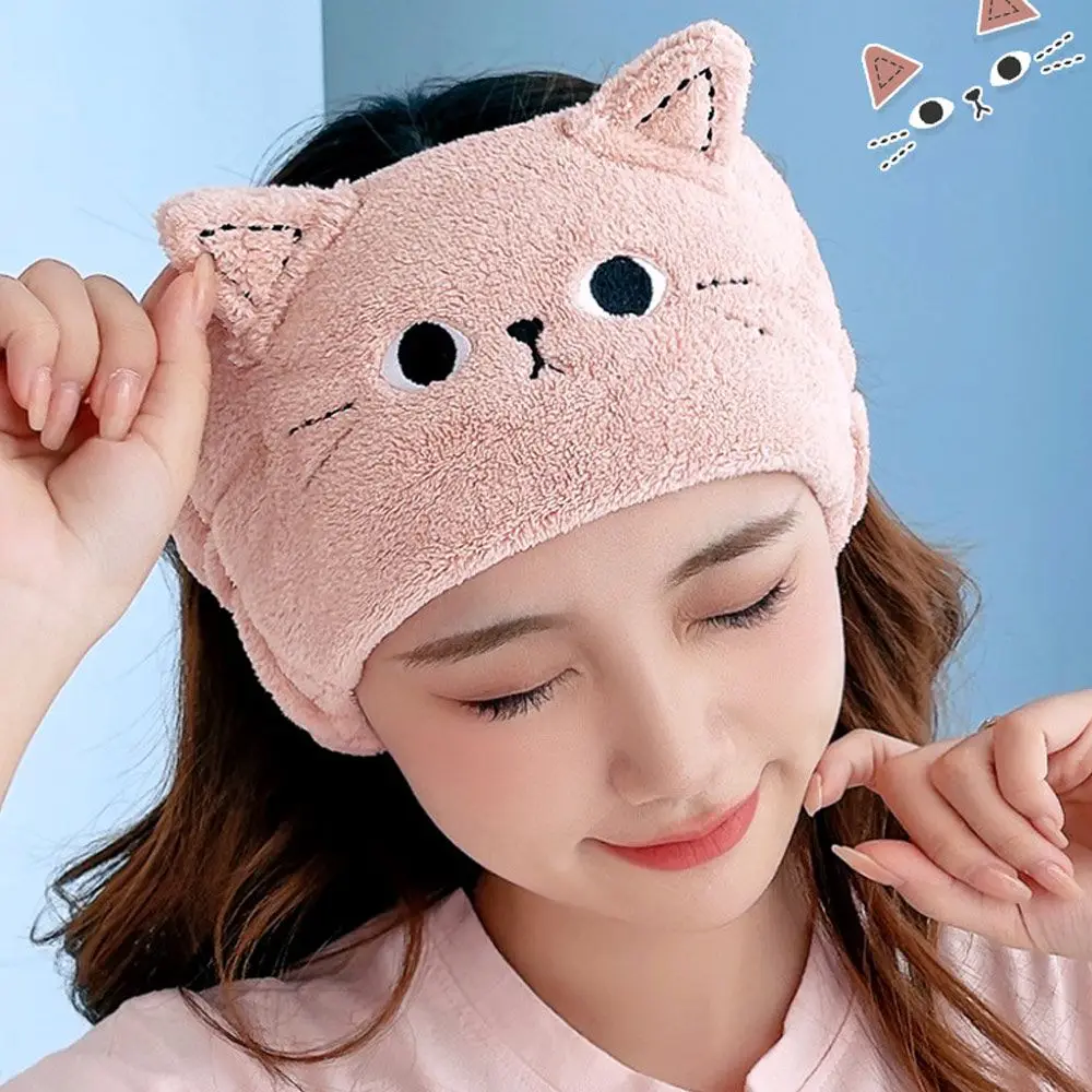 Elastic Hair Accessories Cute Wash Face Headbands Cat Hairbands Headwear Turban