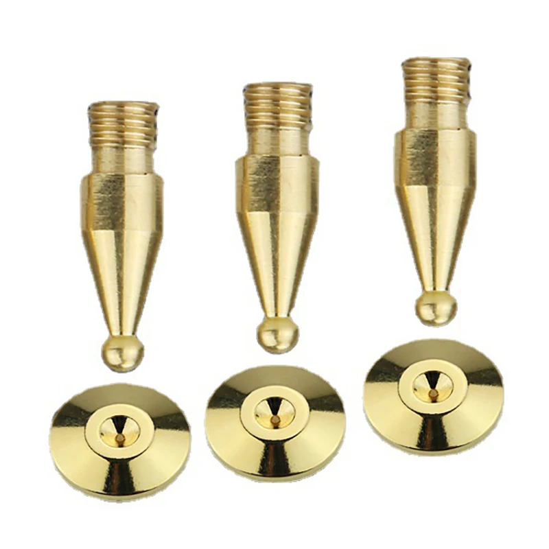 1Set Speaker Spikes For Hi-Fi Feet Speaker Stands Copper Thread Feet Speaker Feet Shock Absorption Copper Feet Gold