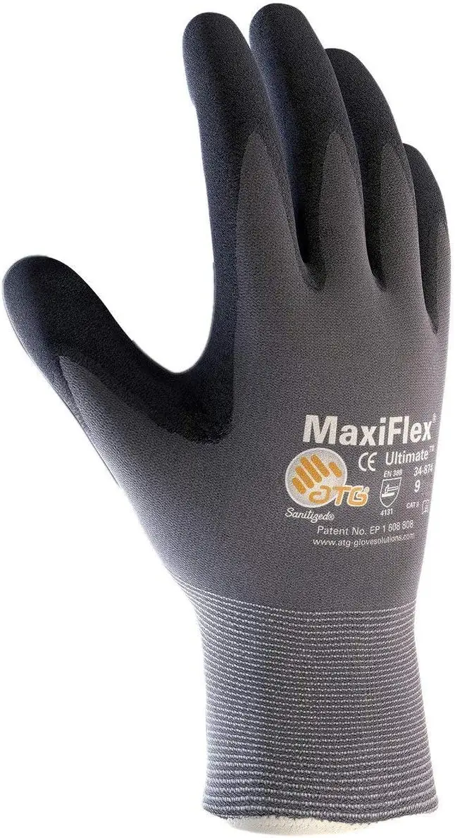 

Перчатки нейлоновые с нитриловым покрытием и микропенным напылением - отличное сцепление и устойчивость к истиранию для работы