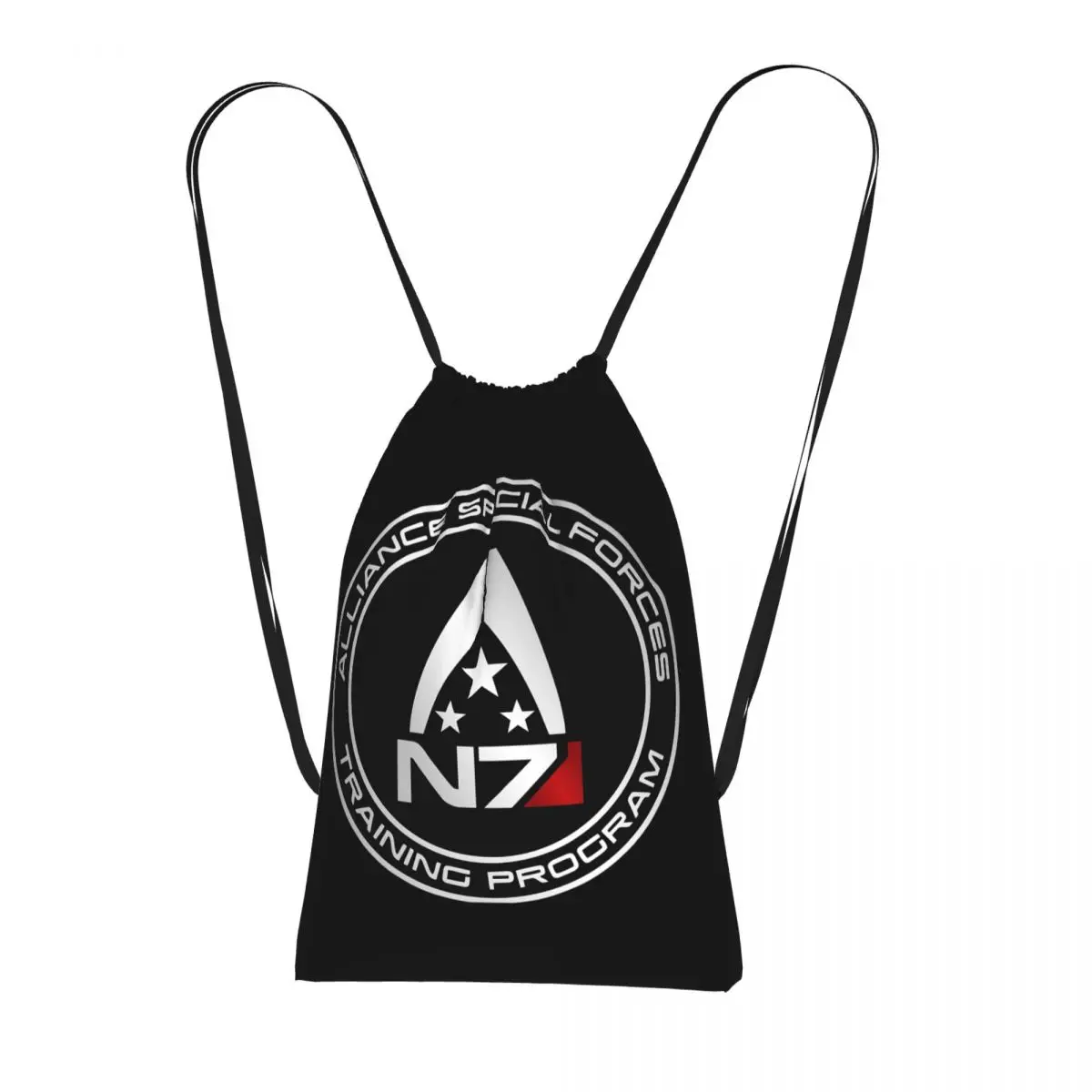Armor Alliance Military Mass Effect N7 (3) Backpacks Multi-function Drawstring Bags Shoes Bag Book Bags for Man Woman School