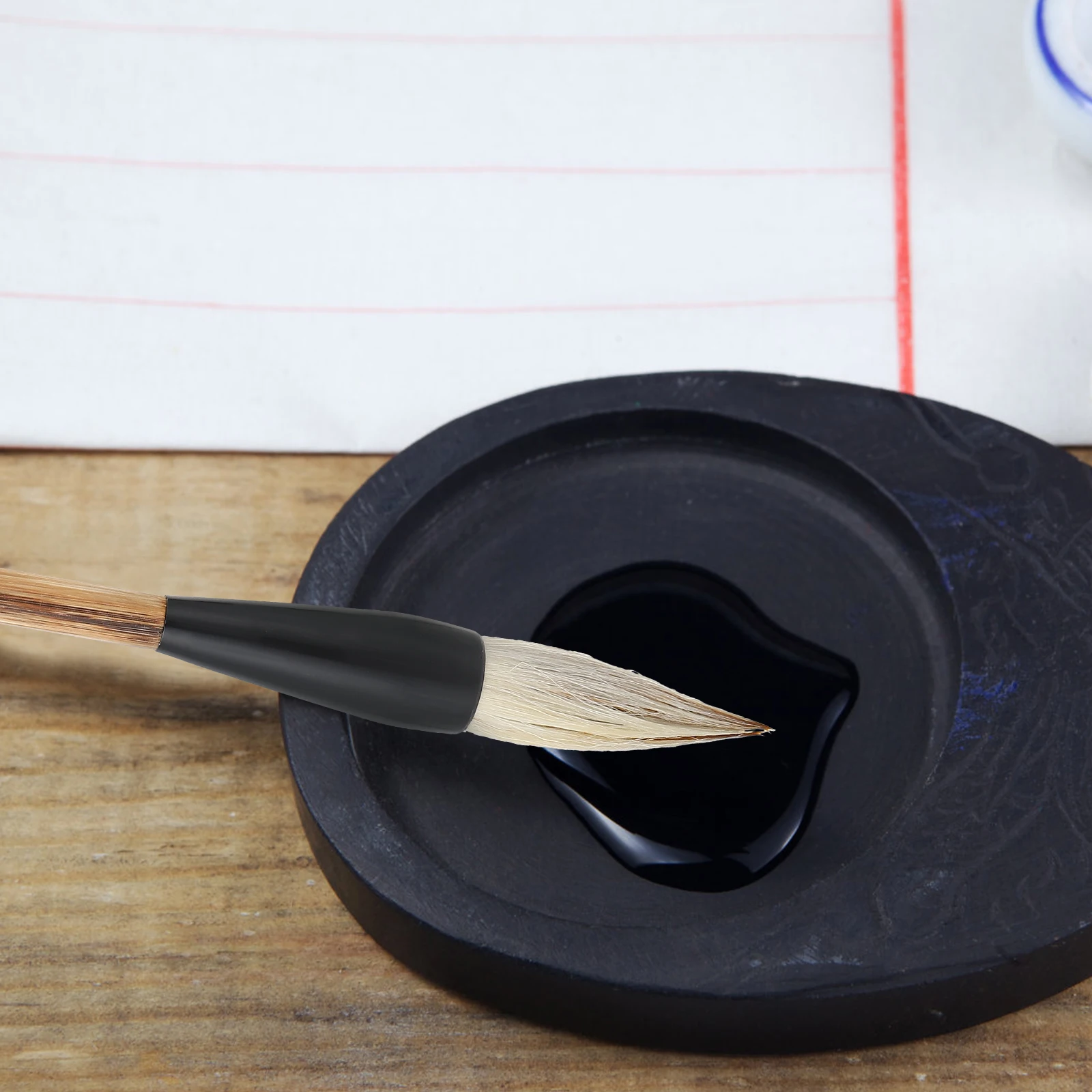 

1Pcs Chinese Traditional Large Calligraphy Brush Pen Wolf Goat Mixed Hair Smooth Flow No Hair Loss for Beginners Professionals