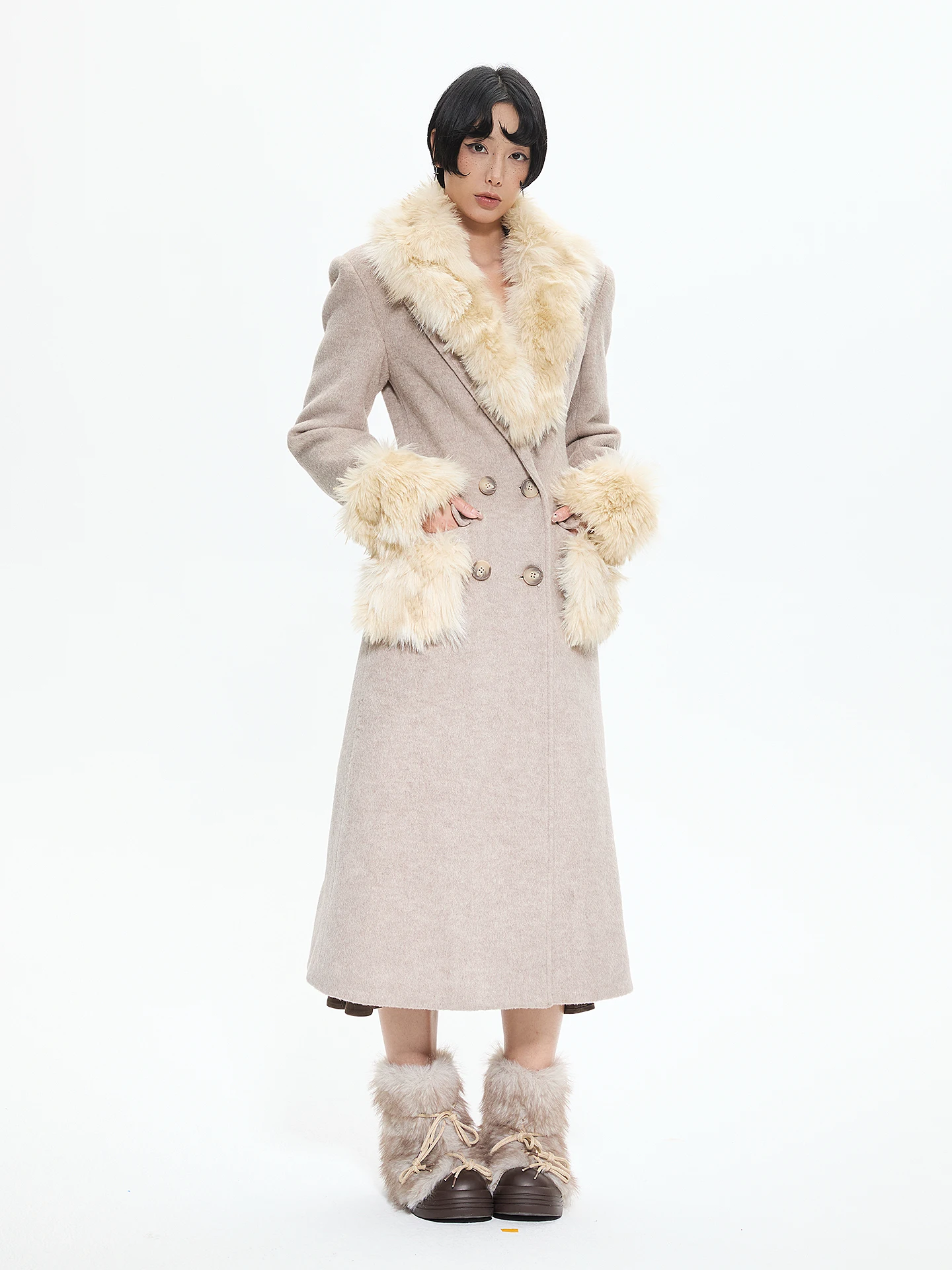 

AE30 Saint Long Шерстяное пальто с двубортной застежкой, приталенное, со съемной подкладкой, теплая верхняя одежда, утепленное зимнее пальто для...