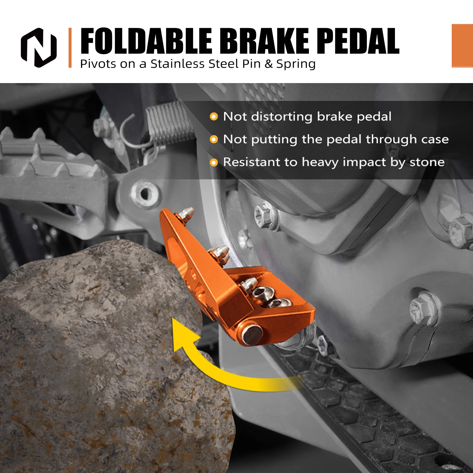 NICECNC لـ KTM EXC 300 EXC 250 EXCF 350 EXC 450 SX 125 SXF 250 SXF 450 XCW 300 TPI ستة أيام 2017-2024 طرف بدال فرامل قابل للطي