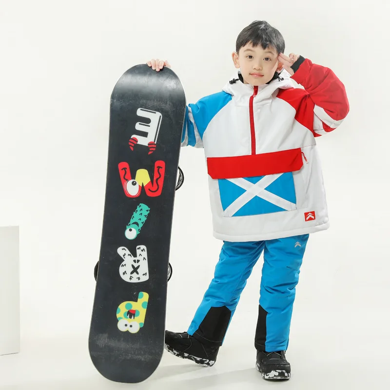 Boys' and Girs' Ski Jackets, Windproof, Warm, Breathable, Wear-Resistant, Suit