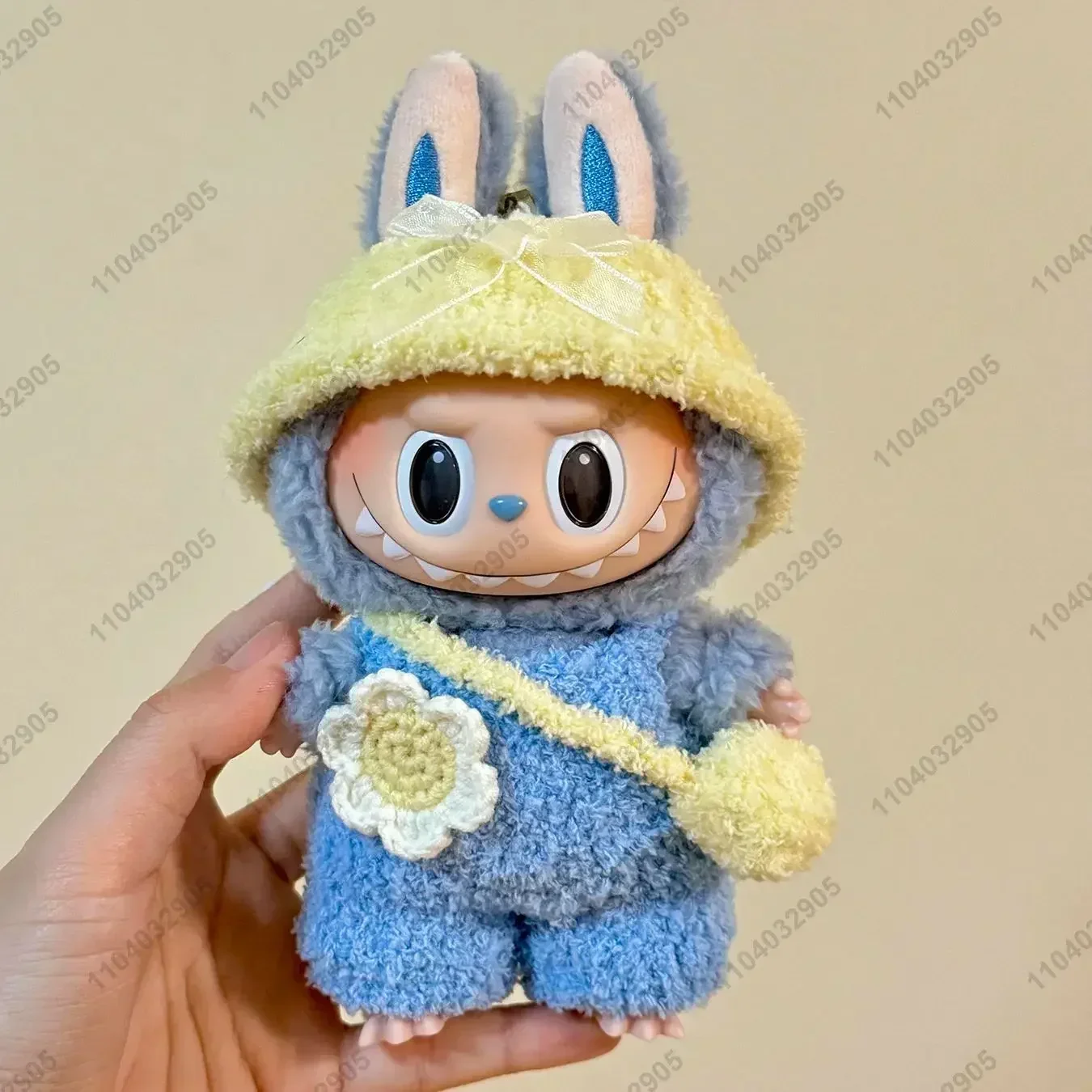 Labubu The Monsters Costume Clothes Spring Break Outfit 1:1 Replica High Quality Viny Plush Doll Action Figure Bag Charm Pendant