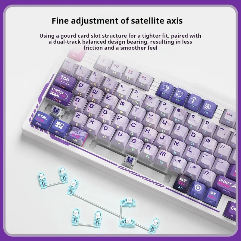 EK75 Anaya Teclado Mecânico Anime Conexão de Três Modos Impressão Lateral Sem Fio Personalizado Chave Completa Hot Plug PBT Ergonomia RGB