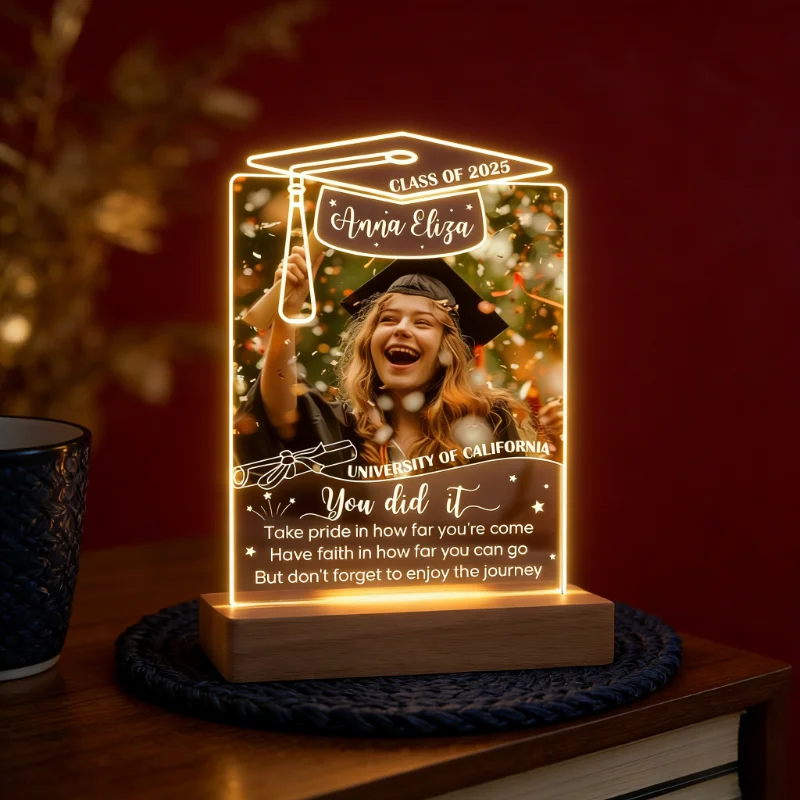 Personalized Photo Acrylic Commemorative Plaque Custom College Graduation Gift For Friends And Classmates 2026 Graduation Gift
