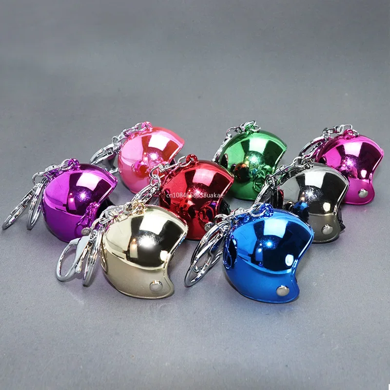 1Pcs Creativity Motorcycle Helmets Keychains Cute Safety Helmet Pendant Neutral Car Key Chain Hot Bags Keyring Jewelry Gifts