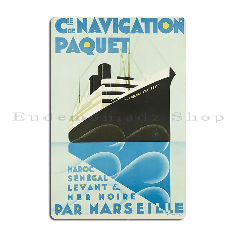 Paquet Navigation Company Metal Signs Create Rusty Wall Decor Cinema Create Tin Sign Poster