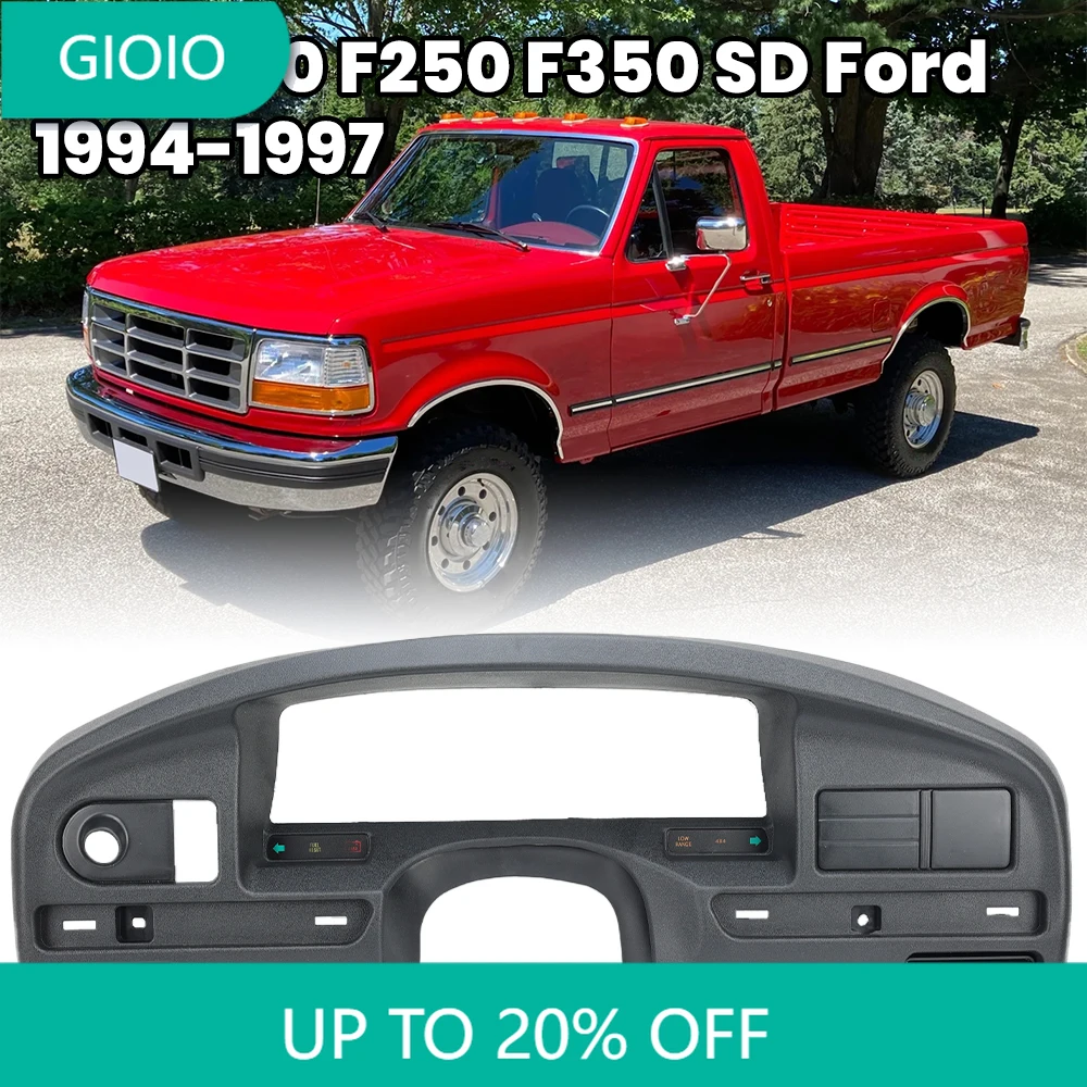 Panel de instrumentos embellecedor para Ford F150 F250 F350 SD 1994-1997 ABS Panel de salpicadero carcasa F4TZ-15044D70-A F4TZ15044D70A