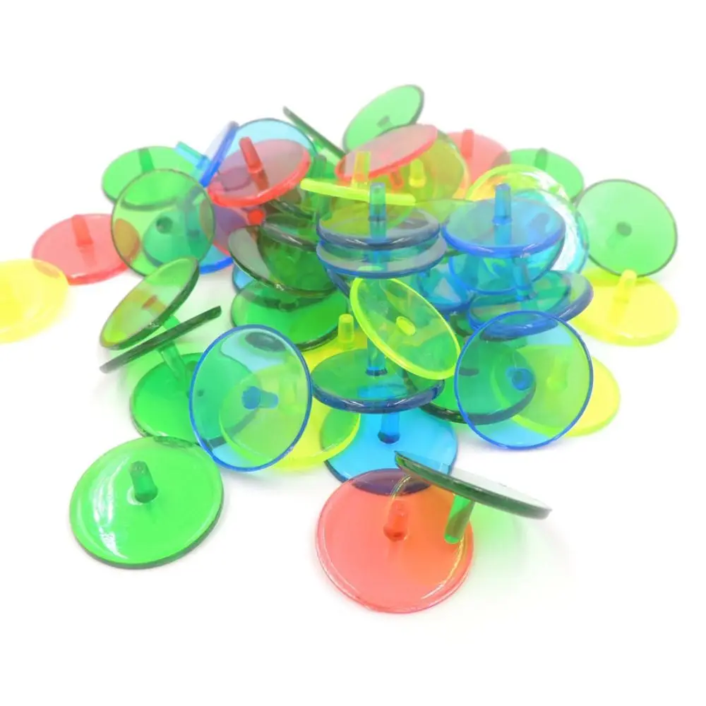 

50PCS Golf Course Assorted Color Transparent Golf Ball Marker Position Markers 0.95 Inch Unified Universal Golf Training