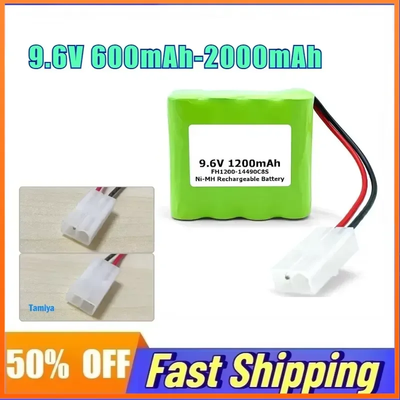 9.6V 600-2000mAh Rechargeable Battery for Remote Control Wireless Transmitter Optoelectronic Luminous Voice Model Toys