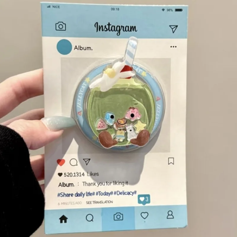 Adequado para suporte magnético do telefone bonito aperto titular areia movediça shake iphone aperto acessório de coco