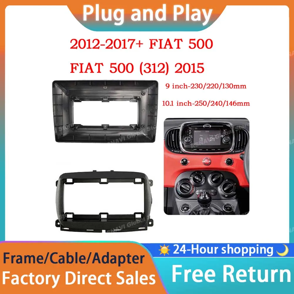 10 inch Android Radio For Fiat Doblog 500L 2012 - 2017 Egea cable and canbus Avanza Rush Power Wiring Harness 2din Car dvd Frame