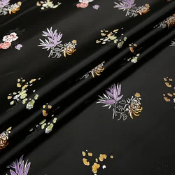 250*75cm Brocade Fabric Material with Beautiful Flower Pattern DIY Sewing Dress Needlework Cloth