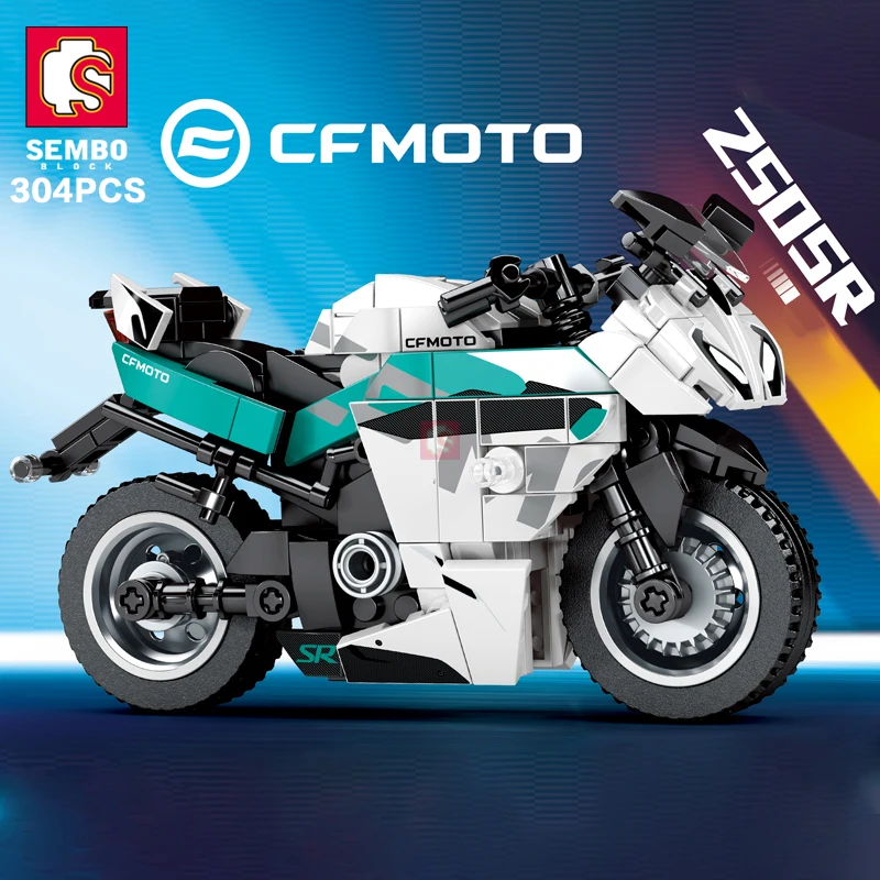 

Racing Motorcycle Superbike Building Blocks Vehicle Model Motorbike Bricks Playsets Toys Gift For Kids Adults 368PCS