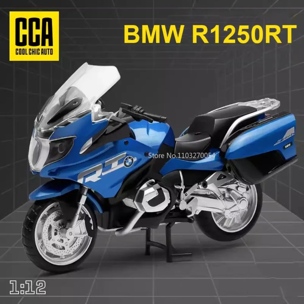 

1:12 BMW R1250RT мотоциклетные модели из сплава, автомобили, игрушки, металлические литья под давлением, переднее колесо, рулевое управление, миниатюрный мотоцикл, коллекция, подарок для детей