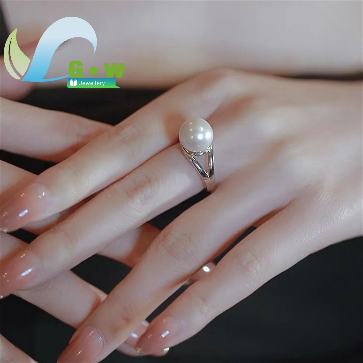 Pearl Ring Women Luxury Small Niche Design Ins High End Feeling Delicate Open Adjustable Index Finger Ring Bestie Trendy
