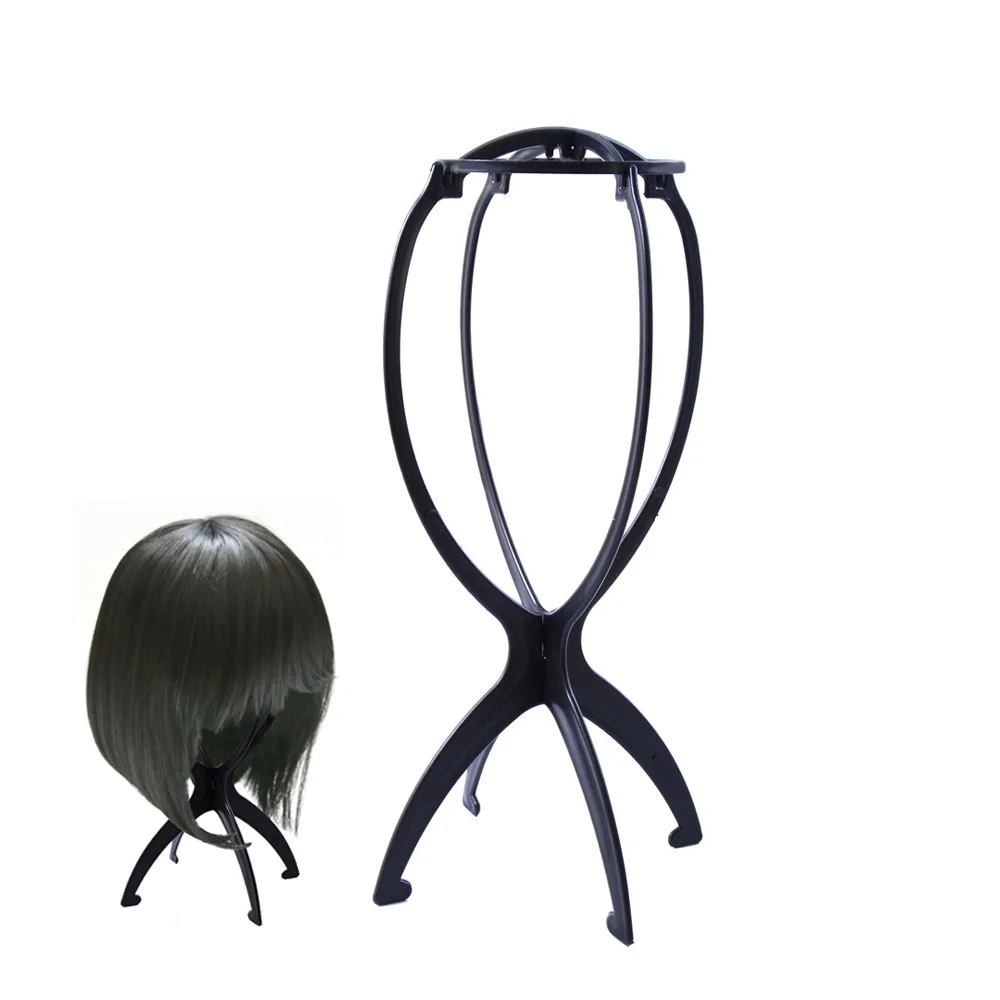 1PC Colorful Ajustable Wig Stands Plastic Hat Display Wig Head Holders 17x34Cm Mannequin Head/Stand Portable Folding Wig Stand