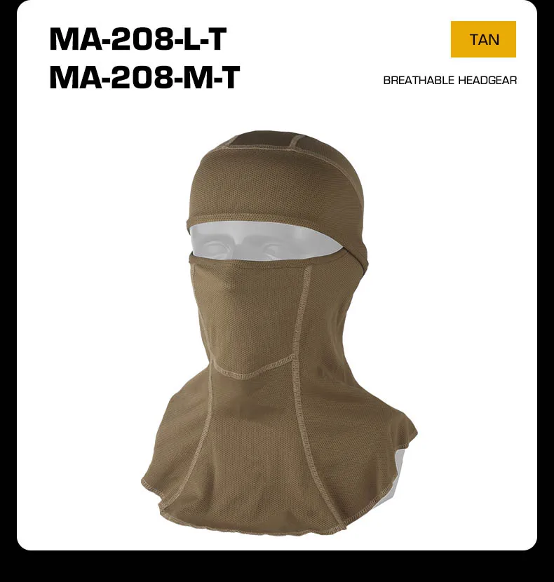 Taktische Vollgesichts-atmungsaktive elastische Sonnencreme Outdoor-Sport Snood Helm Liner Headcover für alle Jahreszeiten – Detail 10