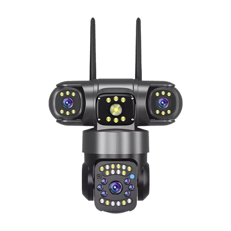 A98Z Three Lens PTZ IP Camera Triple Lens Auto Tracking CCTV Camera Wide Angle Remote Monitoring EU Plug