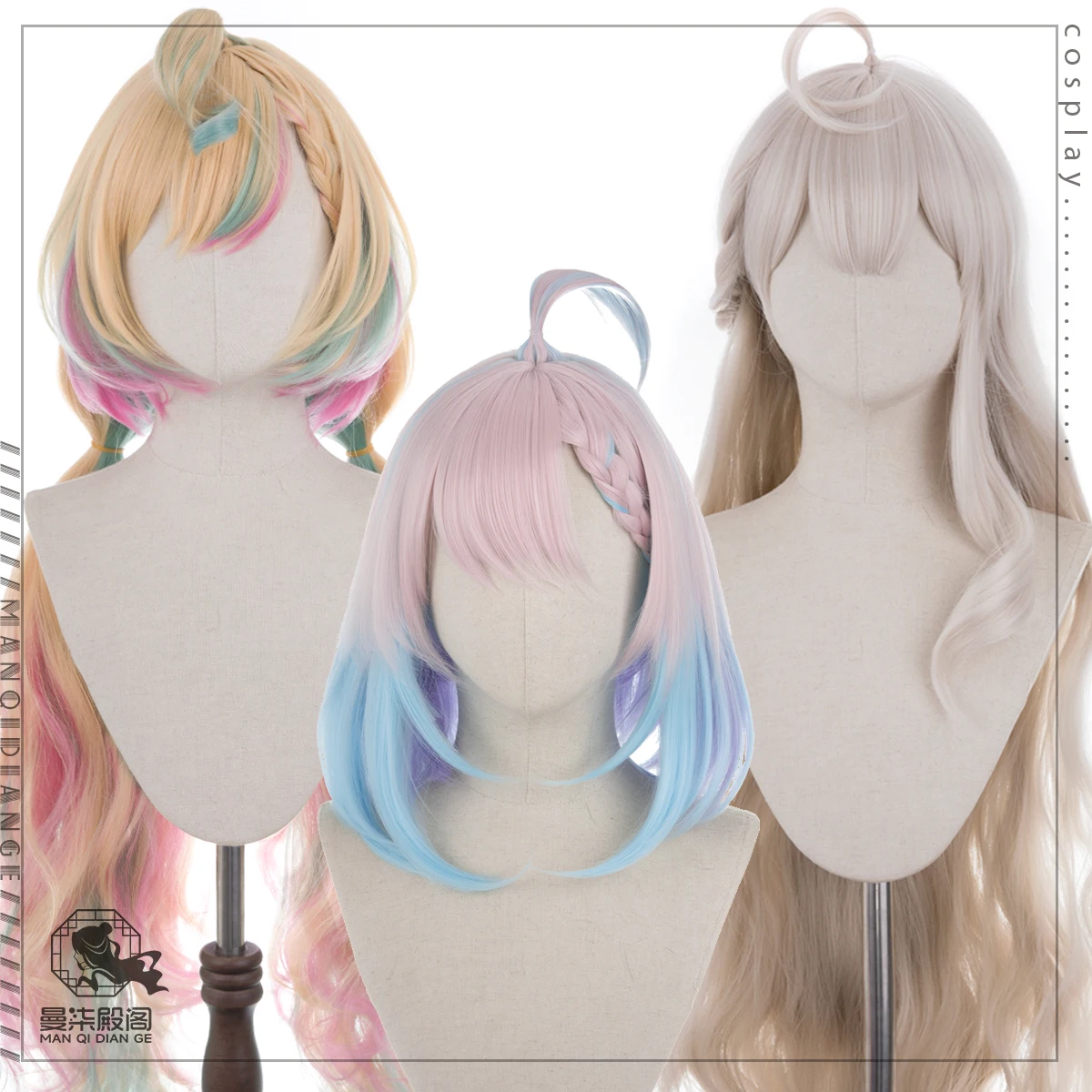 Ethyria Reimu Millie Enna NINA Cosplay Wig Nijisanji Vtuber Heat Resistant Synthetic Hair Halloween Party Role Play Wigs