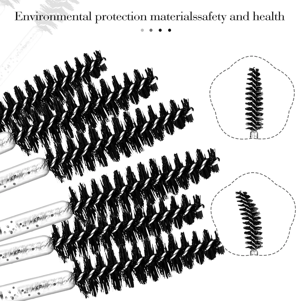 100 pcs Disposable Eyelash Mascara Brushes, Wands Applicator Eyebrow Brush Makeup Kit, Eyebrow Castor Oil Brush Makeup Tool