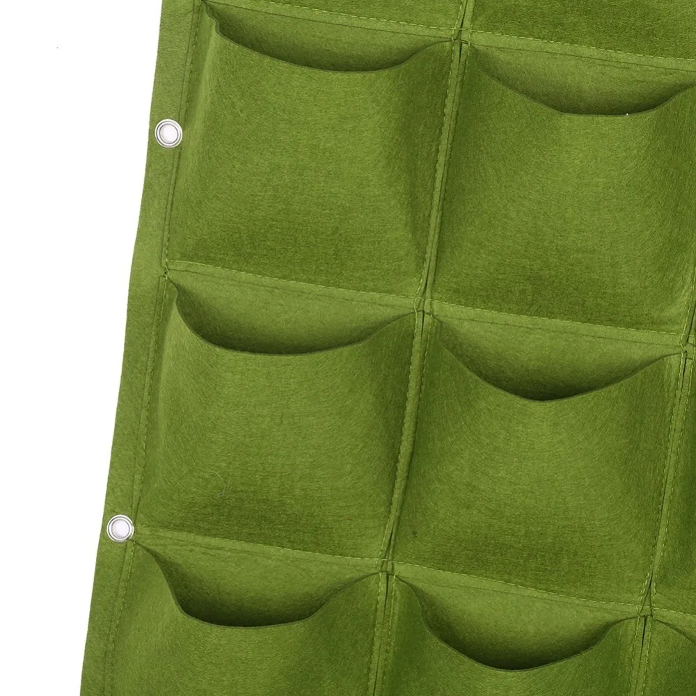 Durable 18/15 Pockets Plant Grow Bag Felt Breathable Grow Bag Degradable Space Saving Wall Hanging Plant Bag Wall Planting