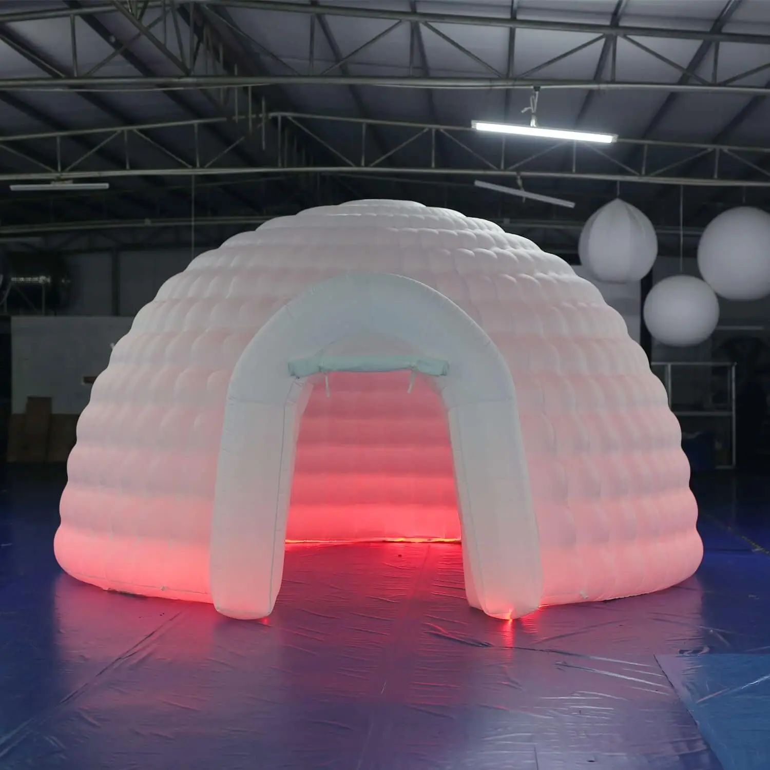 wholesale Portable LED Inflatable Igloo Dome Tent Inflatable Marquee Canopy Shelter with Air Blowerfor Exhibition Camping Party