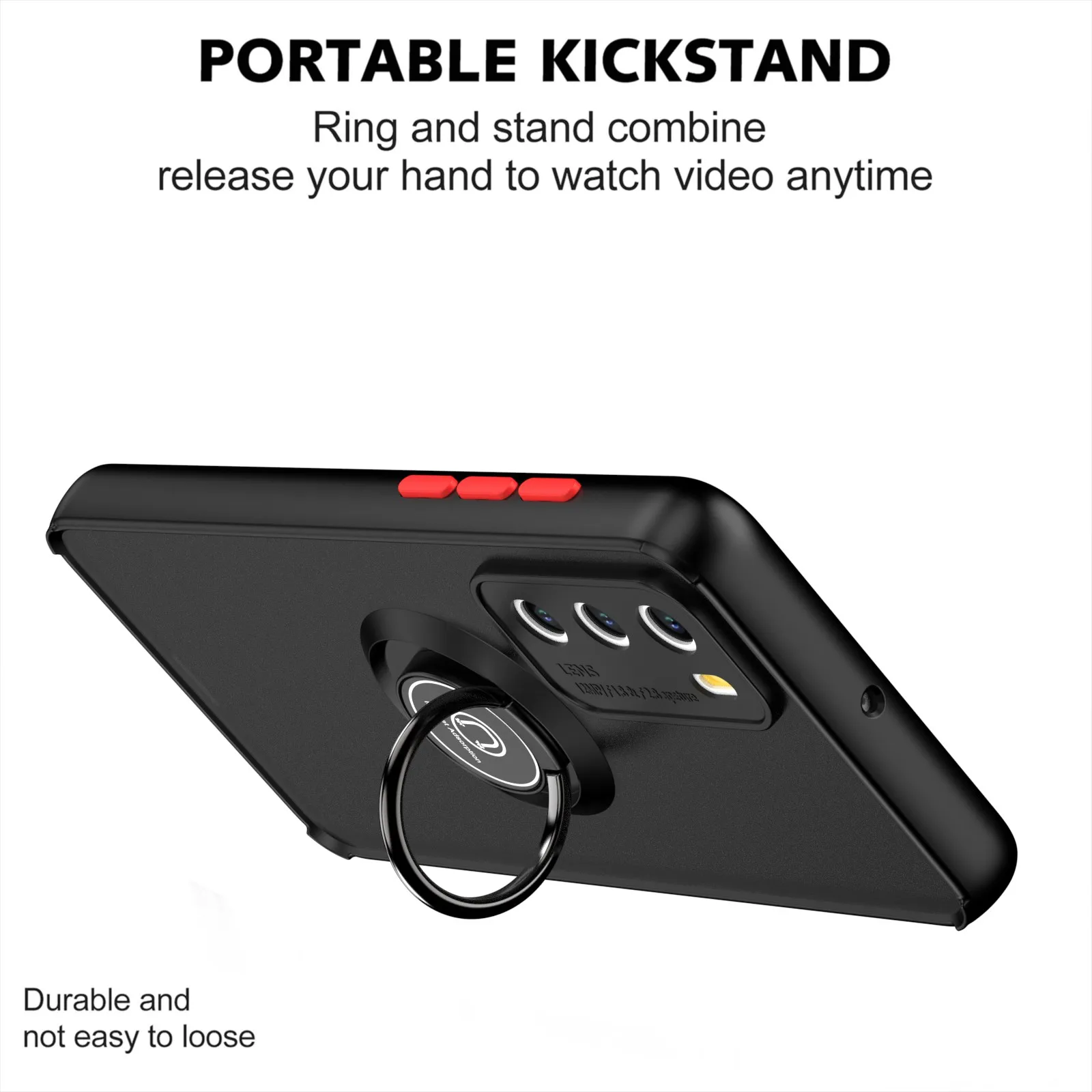 เคสโทรศัพท์หัวเว่ย P40 แบบกันกระแทก พร้อมขาตั้งแม่เหล็กแบบหมุนได้  วัสดุด้าน  พร้อมที่วางนิ้ว