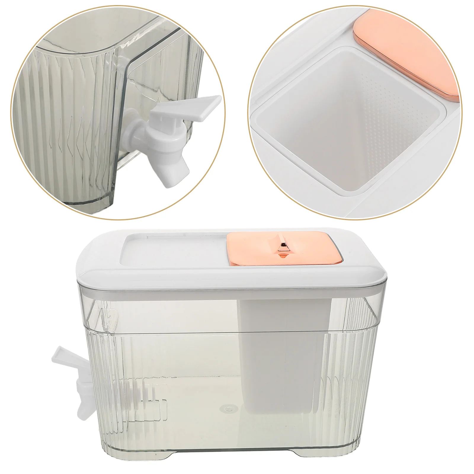 

Fridge Beverage Lid Cold Water Jug Leak Proof Juice Ice Tea Jug Party Home Drinks Dispenser Spigot Water Pitcher Large Dispenser