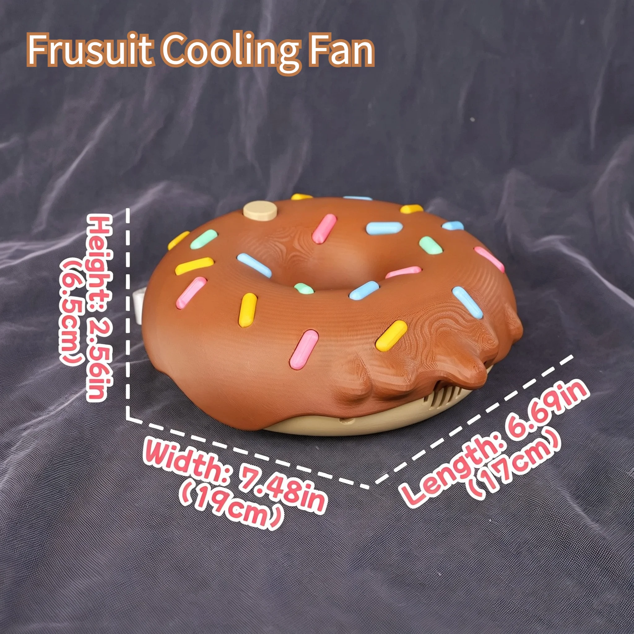 Rechargeable Wearable Neck Cooling Fan, Donut‑Shaped Mini Ventilation Fan for Fursuit Head Shell Furry Cosplay Comic Show