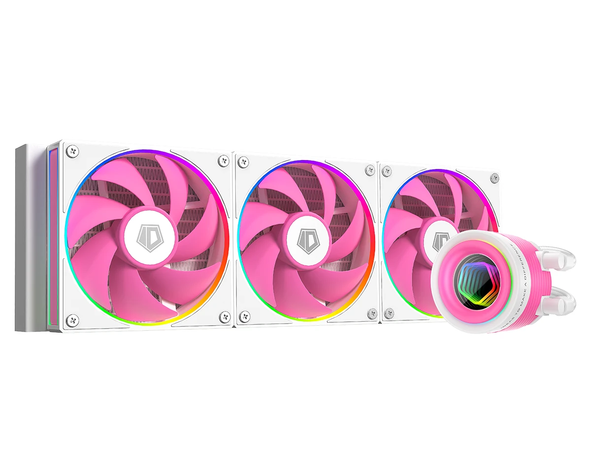 ID-COOLING FX360-INF-PINK CPU Water Cooler 5V ARGB AIO Cooler 360mm CPU Liquid Cooler RGB Fan, Intel 1851/1700/1200/115X, AMD