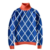 2025 new Highneck Knitted Sweater Tops TopAnime Bizarre Adventure Cosplay Costume Guido Mista Golden Wind Anime Costumes