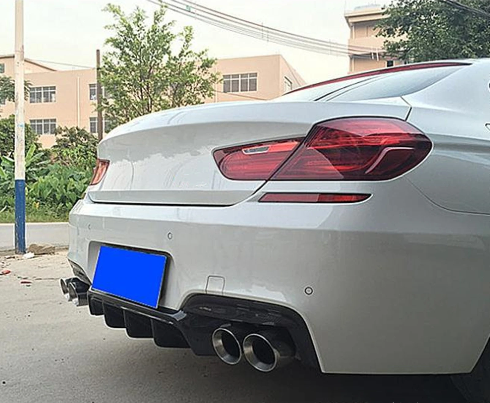 Rear Bumper Diffuser Lip For BMW 6 Series F06 F12 F13 M Sport M6 2012-18 Gloss Black Tail Boot Spoiler Plate Protector Splitter