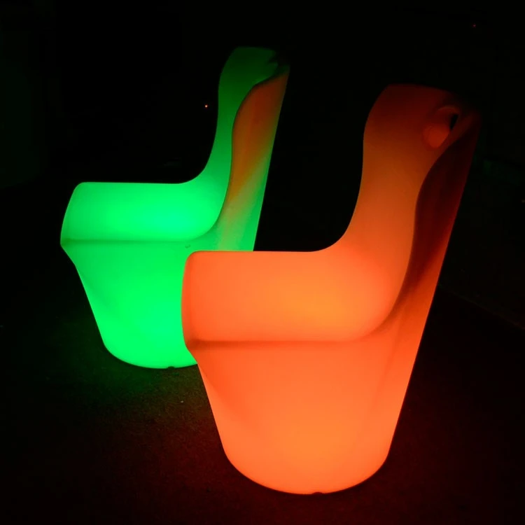 Fashion luminous dining table LED round Outdoor party luminous Waterproof coffee Colorful