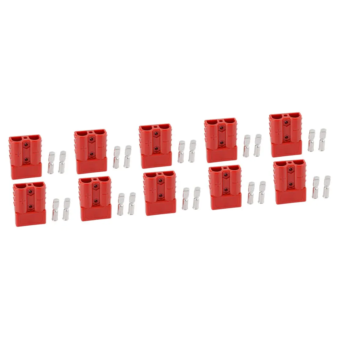 5 Pair Red 50A Battery Cable Quick Connect Disconnect Jumper Connectors Plug for Winch Trailer