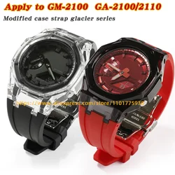 Modification Kit Jelly Transparent Case for GM-2100 GA-2100/2110 GAB2100 Rubber Strap Resin Watch Accessories wholsesale