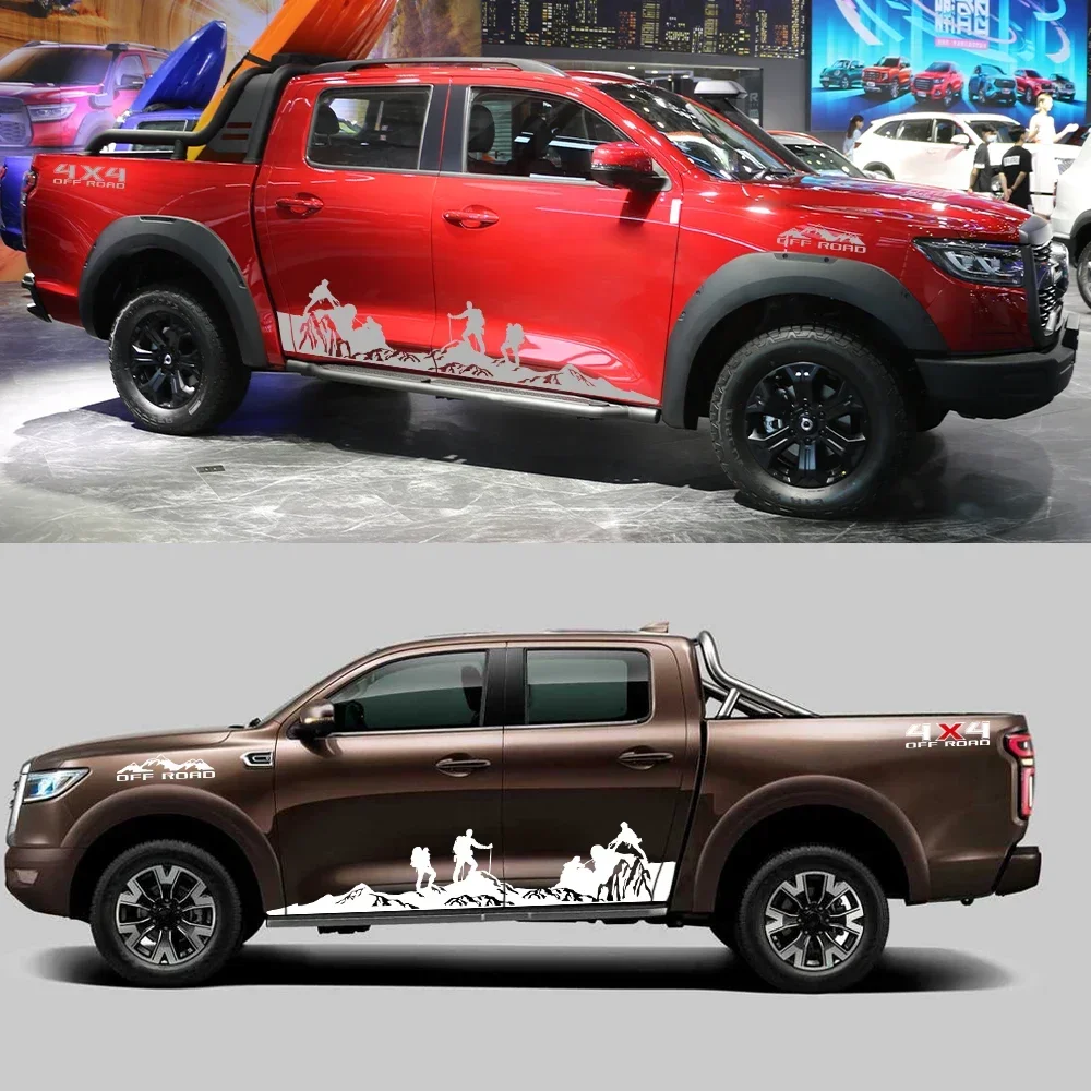 

Pickup Door Side Sticker For Great Wall GWM Pao Poer Wingle Truck 4X4 Off Road Decals Car Vinyl Decor Cover Auto Accessories