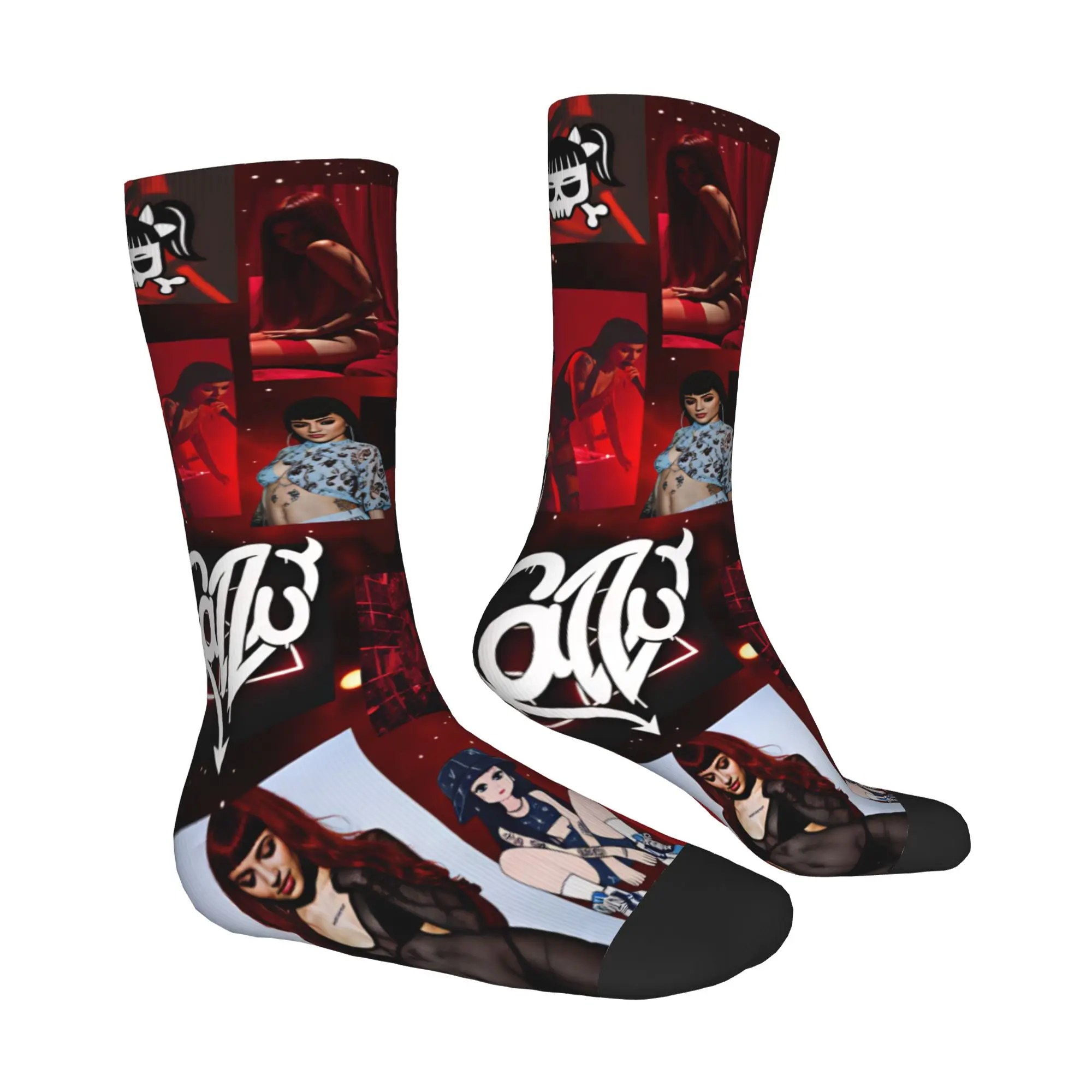 Kawaii Argentine Rapper C-Cazzus Socks Women Men Warm 3D Printed  Sports Football Socks