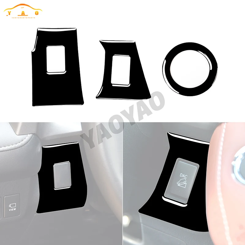 Car Ignition Key Switch Ring Decoration Cover For Toyota Rav4 RAV 4 2016 2017  Engine Start Stop Button Sticker Accessories