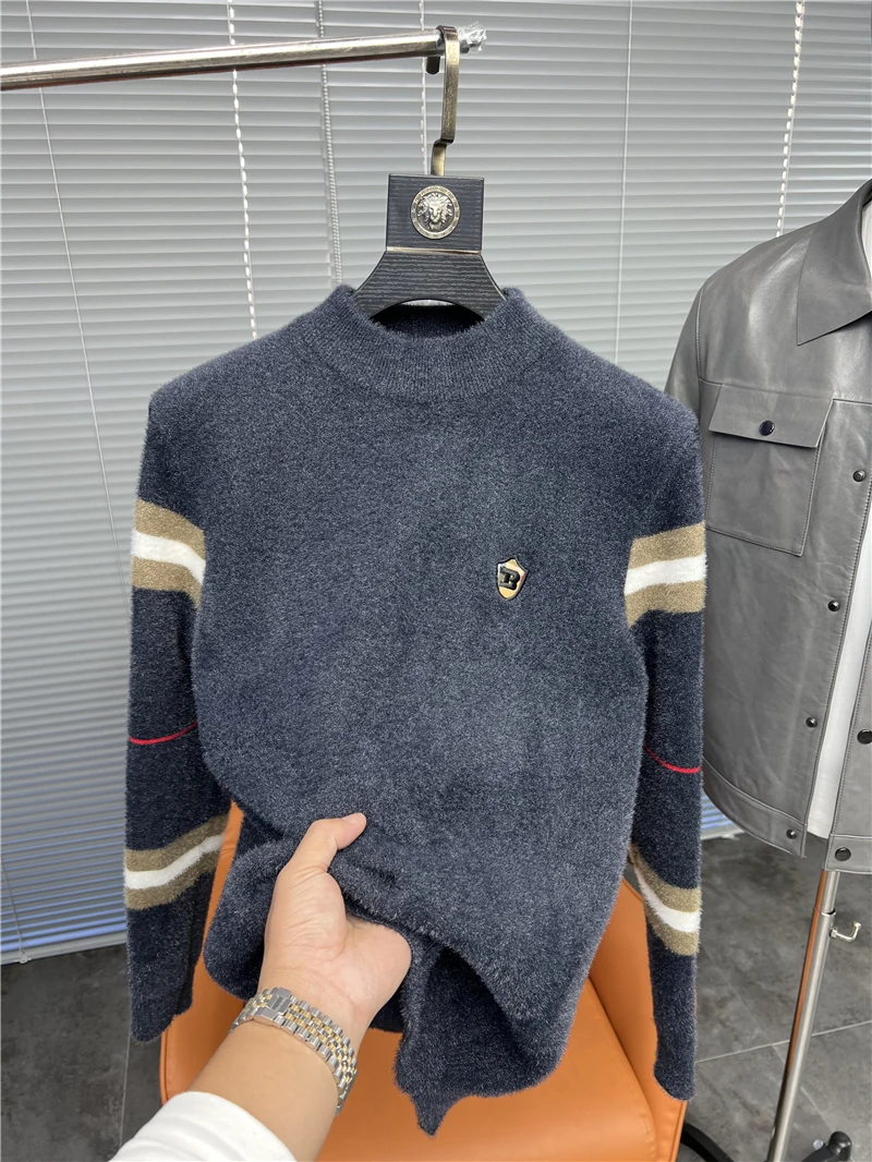 

Svip Luxury Men's Knitted Sweater Thiened f High Collar Comfortable Warm Winter Faion Casual Sle Long Sve Top