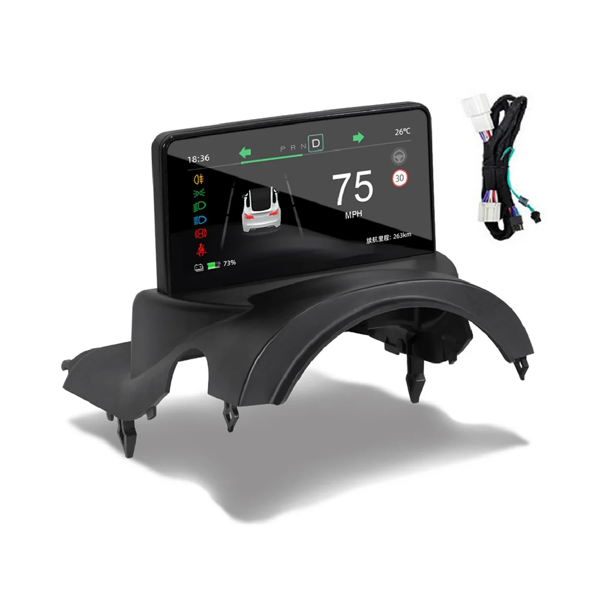 HUD Head Up Display IPS Screen Turn Signal Charging Display