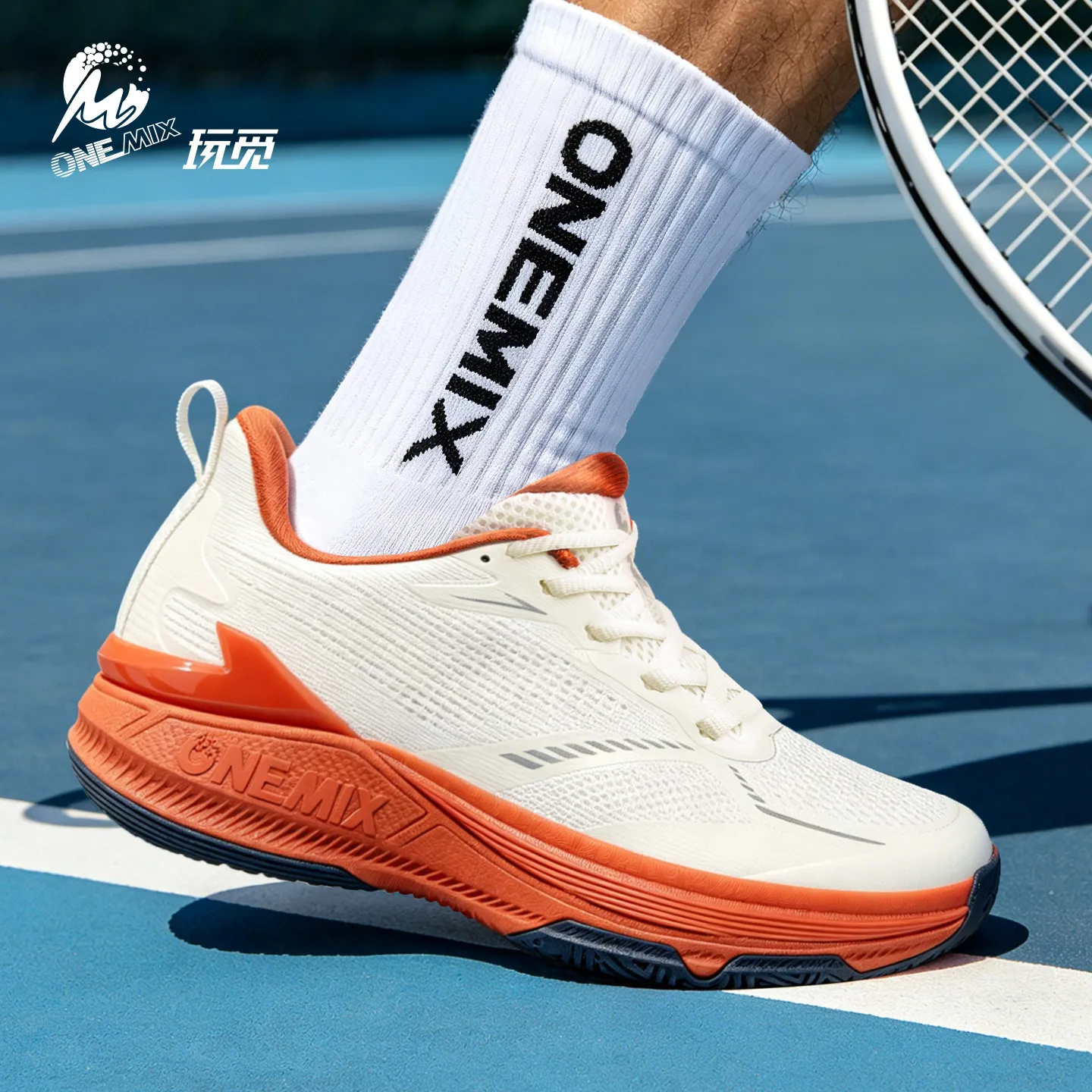 ONEMIX Jiyao Pro Tennis Shoes (Unisex) – Soft-soled, shock-absorbing, stable, comfortable, non-slip, durable athletic footwear.