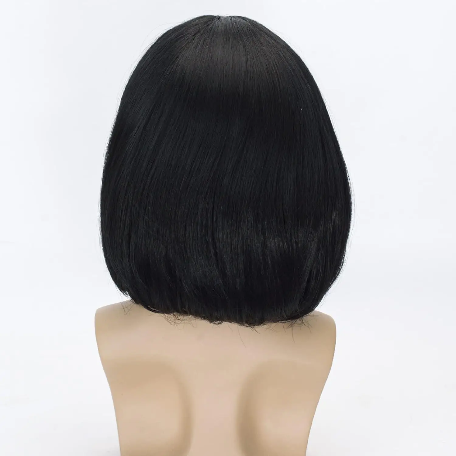 Perruque de Toupet Synthétique Longue Droite Noire pour Homme, Costume d'Halloween, Réaliste, ixAmusante, Années 50