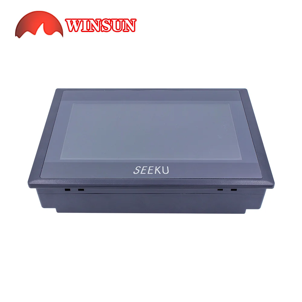 Seeku WS7048 ترانزستور HMI PLC الكل في واحد 7 بوصة تعمل باللمس مع وحدة تحكم قابلة للبرمجة 24DI 16DO لوحة متكاملة RTC تسعى