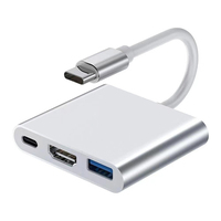 3 In 1 USB C to HD TV Adapter USB 3.1 Hub Type C Charging Converter for Samsung S23 Ultra Huawei Xiaomi Laptop Macbook Laptop PC